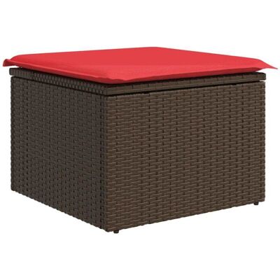 Garden Stool Brown 55 x 55 x 37cm Poly Rattan Vidaxl Garden Stool Brown 55 x 55 x 37cm Poly Rattan Vidaxl