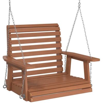 vidaXL Garden Swing Chair - Brown - 72 x 63 x 56 cm - Garden Swing Chair vidaXL Garden Swing Chair - Brown - 72 x 63 x 56 cm - Garden Swing Chair