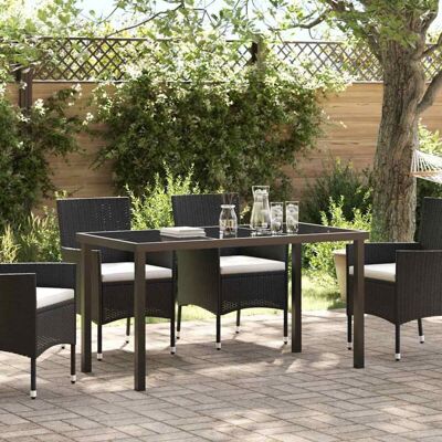 Vidaxl - Garden Table - 140x80x73 cm - Black - Garden Table Vidaxl - Garden Table - 140x80x73 cm - Black - Garden Table