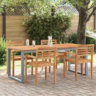 Vidaxl Outdoor Dining Table - 200x90x75 cm, Gray - Dining Table Vidaxl Outdoor Dining Table - 200x90x75 cm, Gray - Dining Table