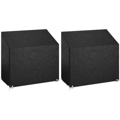 vidaXL Garden Bench Cover - Black - 130x70x70/88 cm - Waterproof UV Resistant vidaXL Garden Bench Cover - Black - 130x70x70/88 cm - Waterproof UV Resistant