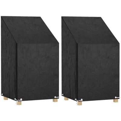 vidaXL Garden Chair Cover 65x65x80/120 cm Black - Garden Chair Cover vidaXL Garden Chair Cover 65x65x80/120 cm Black - Garden Chair Cover