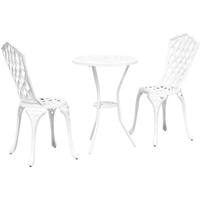 Vidaxl Garden Bistro Set - Outdoor Modern Aluminum 2 Chairs Table Vidaxl Garden Bistro Set - Outdoor Modern Aluminum 2 Chairs Table