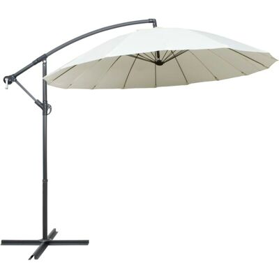 Hanging Garden Parasol White 3 m Aluminium Pole Vidaxl Hanging Garden Parasol White 3 m Aluminium Pole Vidaxl