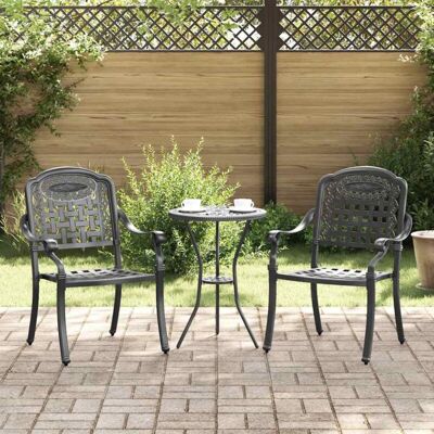 Vidaxl Garden Chairs - Durable Cast Iron, 2 pcs, Black Vidaxl Garden Chairs - Durable Cast Iron, 2 pcs, Black