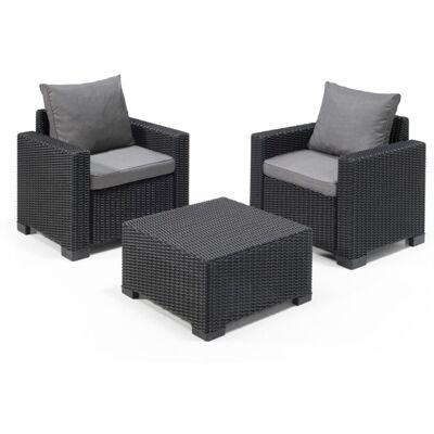 Keter California 2 Seater 83% recycled Outdoor Garden Furniture Balcony Set Keter California 2 Seater 83% recycled Outdoor Garden Furniture Balcony Set