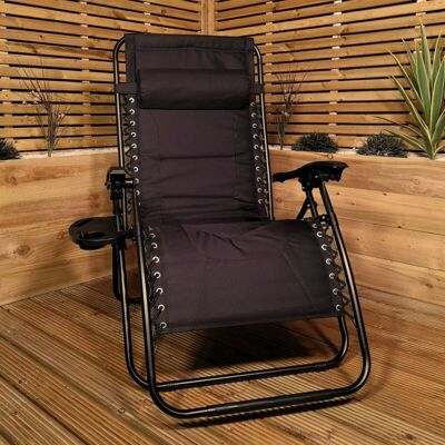 Samuel Alexander Luxury Padded Multi Position Zero Gravity Garden Relaxer Chair Lounger - Garden Chair Samuel Alexander Luxury Padded Multi Position Zero Gravity Garden Relaxer Chair Lounger - Garden Chair