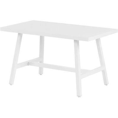Beliani Modern Aluminum Garden Table - Scandinavian Style - 64x120cm Beliani Modern Aluminum Garden Table - Scandinavian Style - 64x120cm