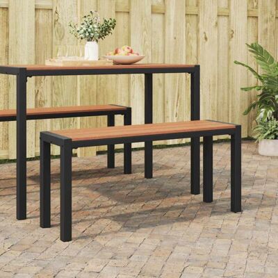 Vidaxl - Garden bench 100 cm - steel & WPC brown/black Vidaxl - Garden bench 100 cm - steel & WPC brown/black