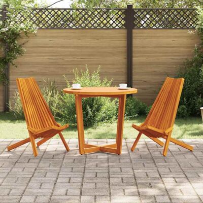 Vidaxl Garden Chairs - 2 pcs Foldable Solid Acacia Wood - Garden Chairs Vidaxl Garden Chairs - 2 pcs Foldable Solid Acacia Wood - Garden Chairs