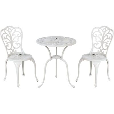 Beliani - Metal Balcony Set - Vintage Style Outdoor Furniture Beliani - Metal Balcony Set - Vintage Style Outdoor Furniture