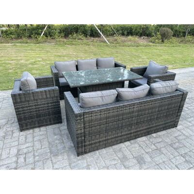 Fimous Outdoor Rattan Garden Corner Furniture Gas Fire Pit Table Sets Gas Heater Small Footstools - Garden Furniture Set Fimous Outdoor Rattan Garden Corner Furniture Gas Fire Pit Table Sets Gas Heater Small Footstools - Garden Furniture Set