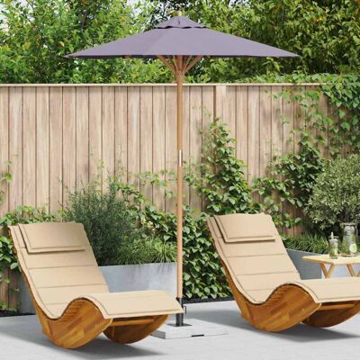 Vidaxl Dark Gray Garden Umbrella 180x230 cm Bamboo - Parasol Vidaxl Dark Gray Garden Umbrella 180x230 cm Bamboo - Parasol