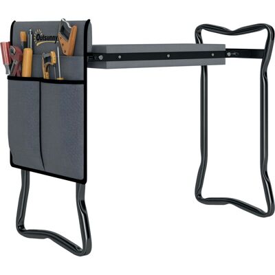 Outsunny Garden Kneeler Foldable Seat Bench EVA Foam Pad with Tool Bag - Garden Equipment Outsunny Garden Kneeler Foldable Seat Bench EVA Foam Pad with Tool Bag - Garden Equipment