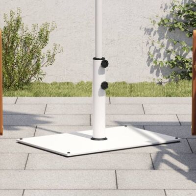 vidaXL White Rectangular Umbrella Base with 32/38/48 mm Poles vidaXL White Rectangular Umbrella Base with 32/38/48 mm Poles