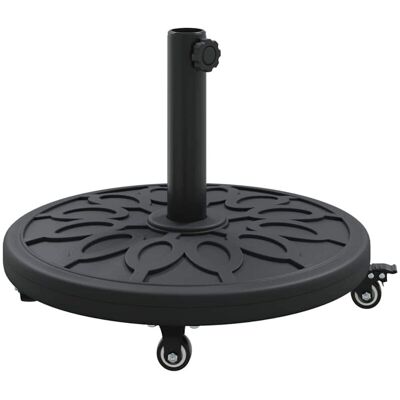 VidaXL Round Parasol Base with Wheels - Supports Ø38-48 mm - 13 kg - Parasol Base VidaXL Round Parasol Base with Wheels - Supports Ø38-48 mm - 13 kg - Parasol Base