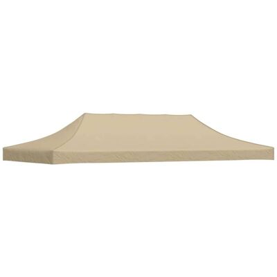 vidaXL Gazebo Replacement Canopy 6x3m Beige - Party Tent Roof vidaXL Gazebo Replacement Canopy 6x3m Beige - Party Tent Roof