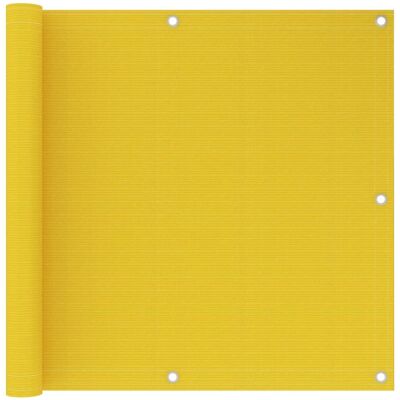 vidaXL Balcony Screen Yellow 90x600 cm HDPE Outdoor Patio Garden Sun Shelter vidaXL Balcony Screen Yellow 90x600 cm HDPE Outdoor Patio Garden Sun Shelter