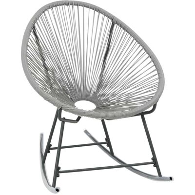 vidaXL - Moon Rocking Chair - Grey - Garden Chair vidaXL - Moon Rocking Chair - Grey - Garden Chair