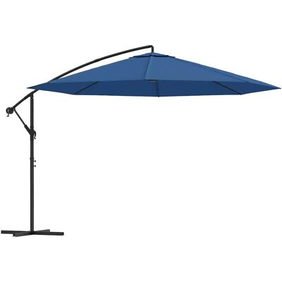 Maisonchic - Aluminum Pole 350cm Blue UV Parasol - Garden Umbrella Maisonchic - Aluminum Pole 350cm Blue UV Parasol - Garden Umbrella