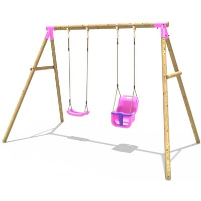 Rebo - Garden Swing Set - Luna Pink Rebo - Garden Swing Set - Luna Pink