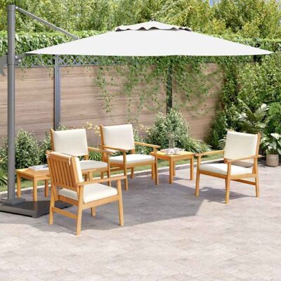 vidaXL Acacia Wood Outdoor Sofa Set - Weather-Resistant, 2-Piece vidaXL Acacia Wood Outdoor Sofa Set - Weather-Resistant, 2-Piece