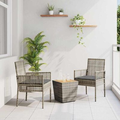 vidaXL Garden Bistro Set - Rustic, Compact, Weatherproof vidaXL Garden Bistro Set - Rustic, Compact, Weatherproof