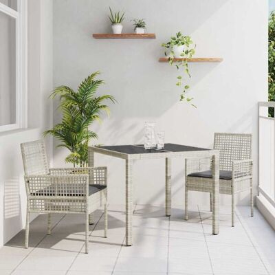 Vidaxl Garden Dining Set 3-Piece - Outdoor Modern Furniture Vidaxl Garden Dining Set 3-Piece - Outdoor Modern Furniture