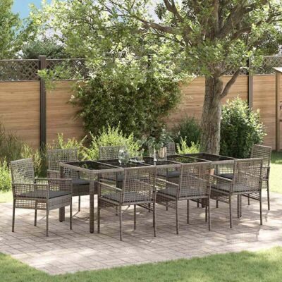 VidaXL Garden Dining Set 9 pcs - Outdoor Table & Chairs VidaXL Garden Dining Set 9 pcs - Outdoor Table & Chairs