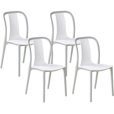 Beliani White Grey Synthetic Garden Chairs - Garden Chairs Beliani White Grey Synthetic Garden Chairs - Garden Chairs