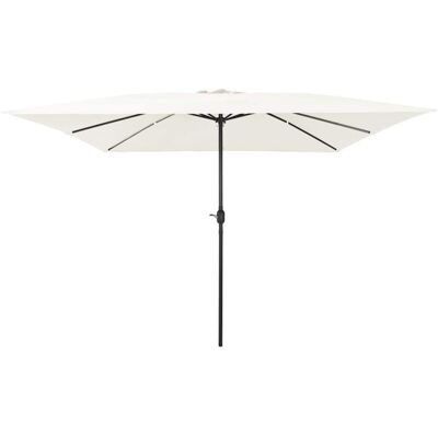 VIDAXL Garden Square Umbrella - 295x245cm, White Sand - Garden umbrella VIDAXL Garden Square Umbrella - 295x245cm, White Sand - Garden umbrella