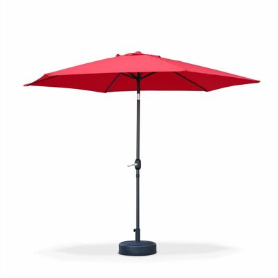SWEEEK 3m round centre pole parasol, Touquet, Red SWEEEK 3m round centre pole parasol, Touquet, Red
