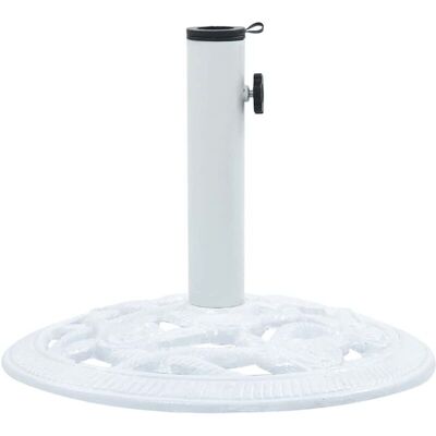 vidaXL White Cast Iron Umbrella Base 9kg 40cm - Umbrella Base vidaXL White Cast Iron Umbrella Base 9kg 40cm - Umbrella Base