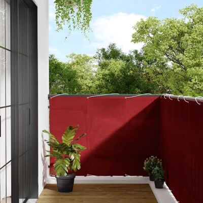 vidaXL Balcony Privacy Screen Red 120x800 cm - Balcony Privacy Screen vidaXL Balcony Privacy Screen Red 120x800 cm - Balcony Privacy Screen