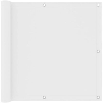 vidaXL White Oxford Balcony Screen - Waterproof, UV Protect, 90x600 cm vidaXL White Oxford Balcony Screen - Waterproof, UV Protect, 90x600 cm