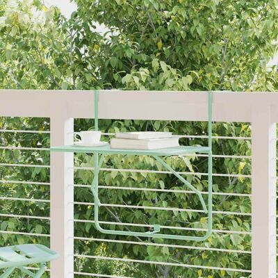 vidaXL Balkontisch Mintgrün Metall Mittel Netzdesign Terrassentisch - Terrassentisch vidaXL Balkontisch Mintgrün Metall Mittel Netzdesign Terrassentisch - Terrassentisch