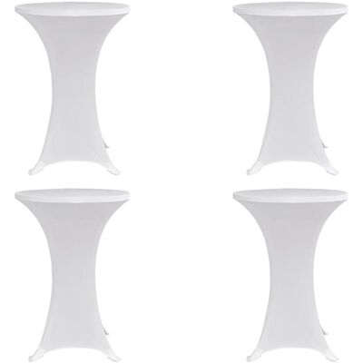 Standing Table Cover Ø60 cm White Stretch 4 pcs Vidaxl Standing Table Cover Ø60 cm White Stretch 4 pcs Vidaxl