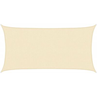 vidaXL Sunshade Sail 2x3.5 m Cream UV Protection HDPE Outdoor Canopy vidaXL Sunshade Sail 2x3.5 m Cream UV Protection HDPE Outdoor Canopy