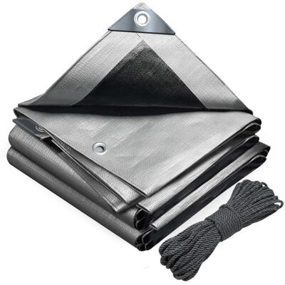 VOUNOT Waterproof Outdoor Tarpaulin 1.5x6m - Tarpaulin VOUNOT Waterproof Outdoor Tarpaulin 1.5x6m - Tarpaulin