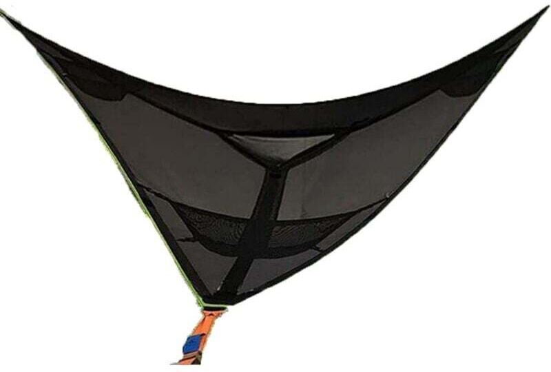 YMYNY 1pc Black Large Aerial Camping Hammock, 3 Hours Portable Multi-Person Hammock mumu