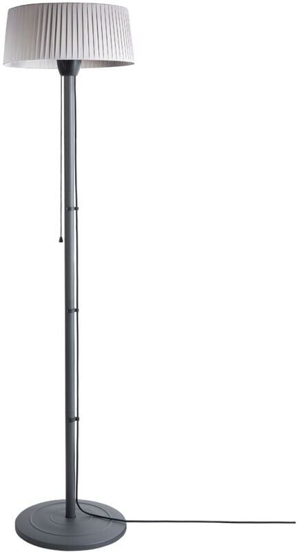 Beliani - Freestanding Halogen Patio Heater Electric 1500 w Steel Garden Accessories Grey Varazze