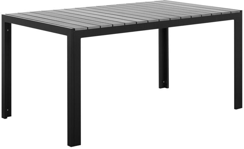 Beliani - Modern Garden Dining Table Slatted Plastic Wood Grey Como