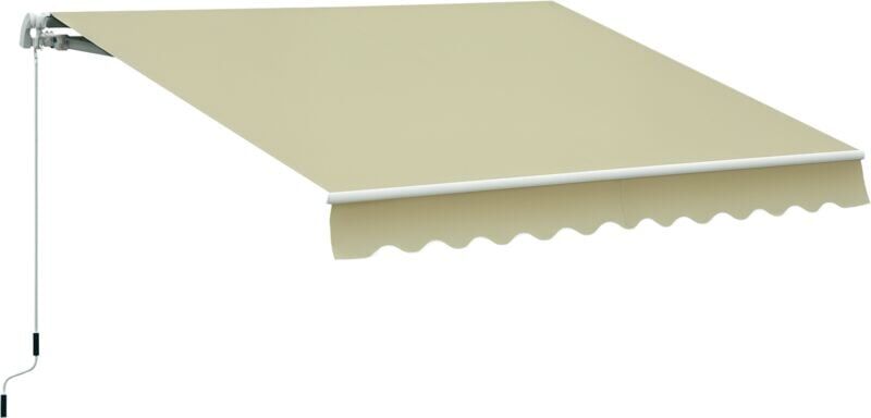 Outsunny - homcom Garden Patio Manual Awning Canopy Sun Shade Shelter Cream