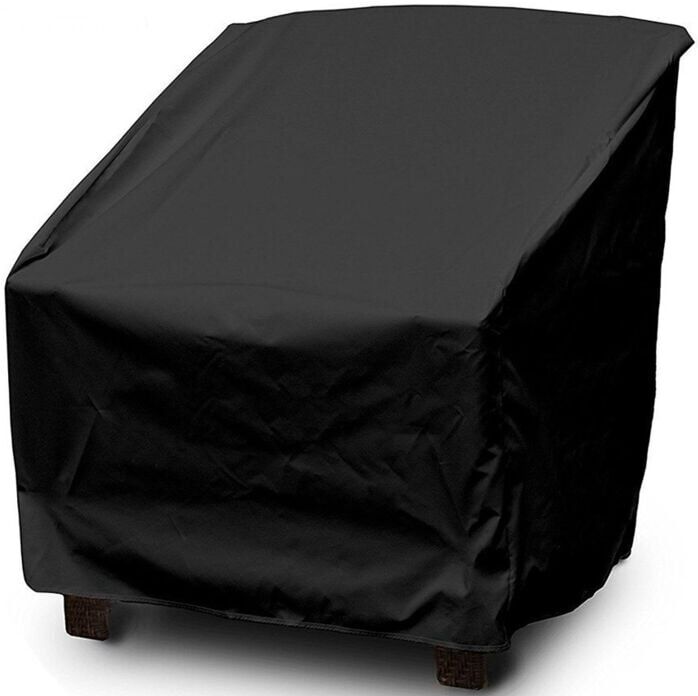 Sollbry - Garden Chair Cover - Waterproof Outdoor Swing Chair Cover Silver Coated Polyester Taffeta Water Resistant Protective Cover (Black, 64 x 64