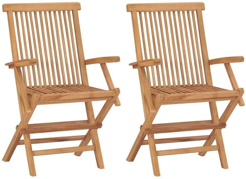 Vidaxl - Folding Garden Chairs 2 pcs Solid Teak Wood