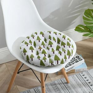 Langray - 15.8x15.8 inch round seat cushion, indoor outdoor sofa chair cushion cushion, forest tree
