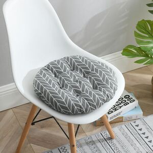 Langray - 15.8x15.8 inch round seat cushion, indoor outdoor sofa chair cushion cushion, gray arrow