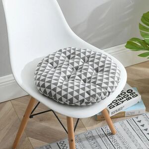 Langray - 15.8x15.8 inch round seat cushion, indoor outdoor sofa chair cushion cushion, gray triangle