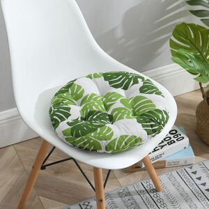 Langray - 15.8x15.8 inch round seat cushion, indoor outdoor sofa chair cushion cushion, green leaf