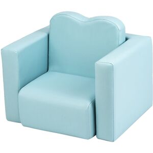 FAMIHOLLD 2in1 Children Sofa Multi-Functional Kids Armchair Sofa and Table-Blue - Blue